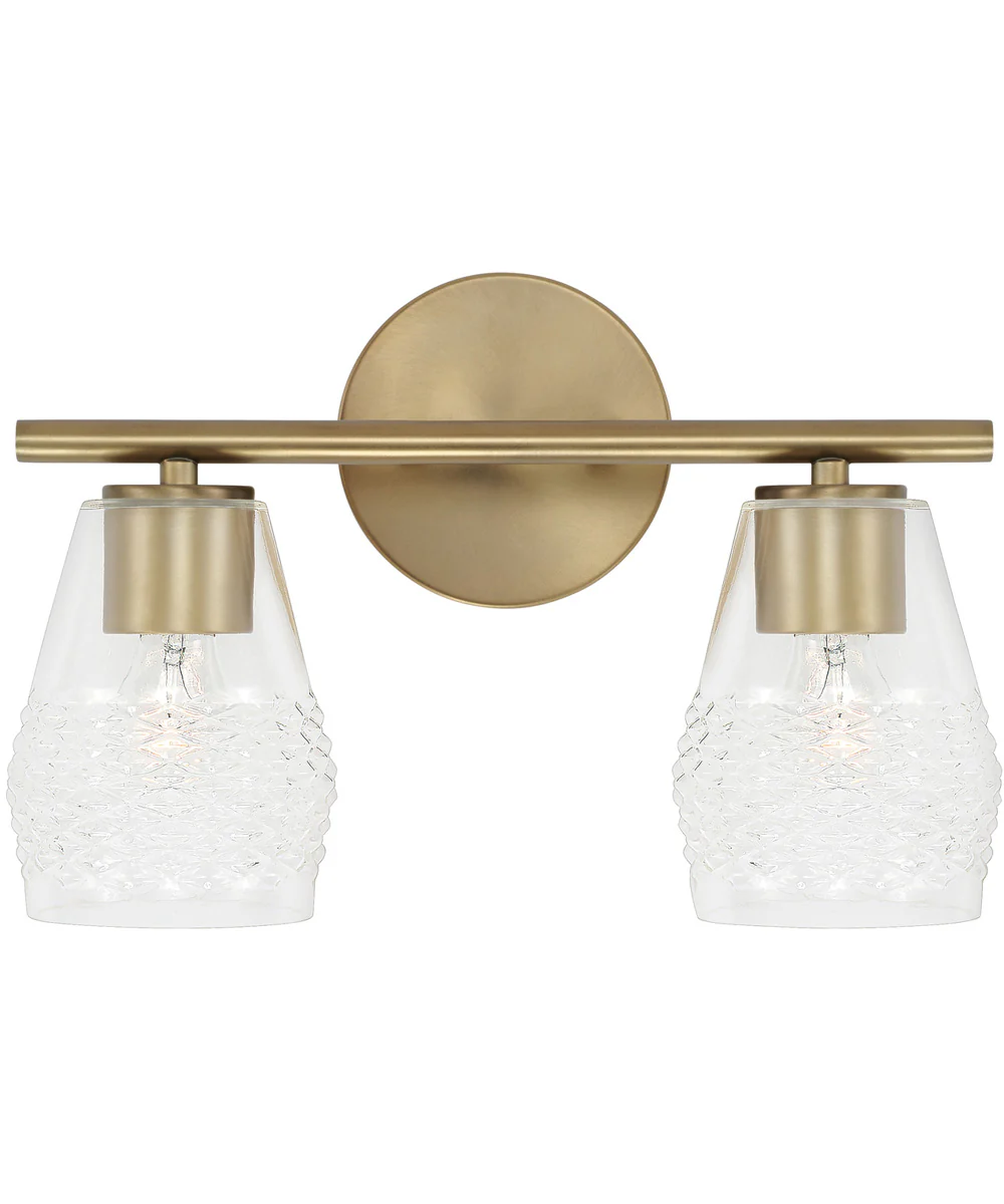 Dena 2-Light Vanity Aged Brass - Image 4
