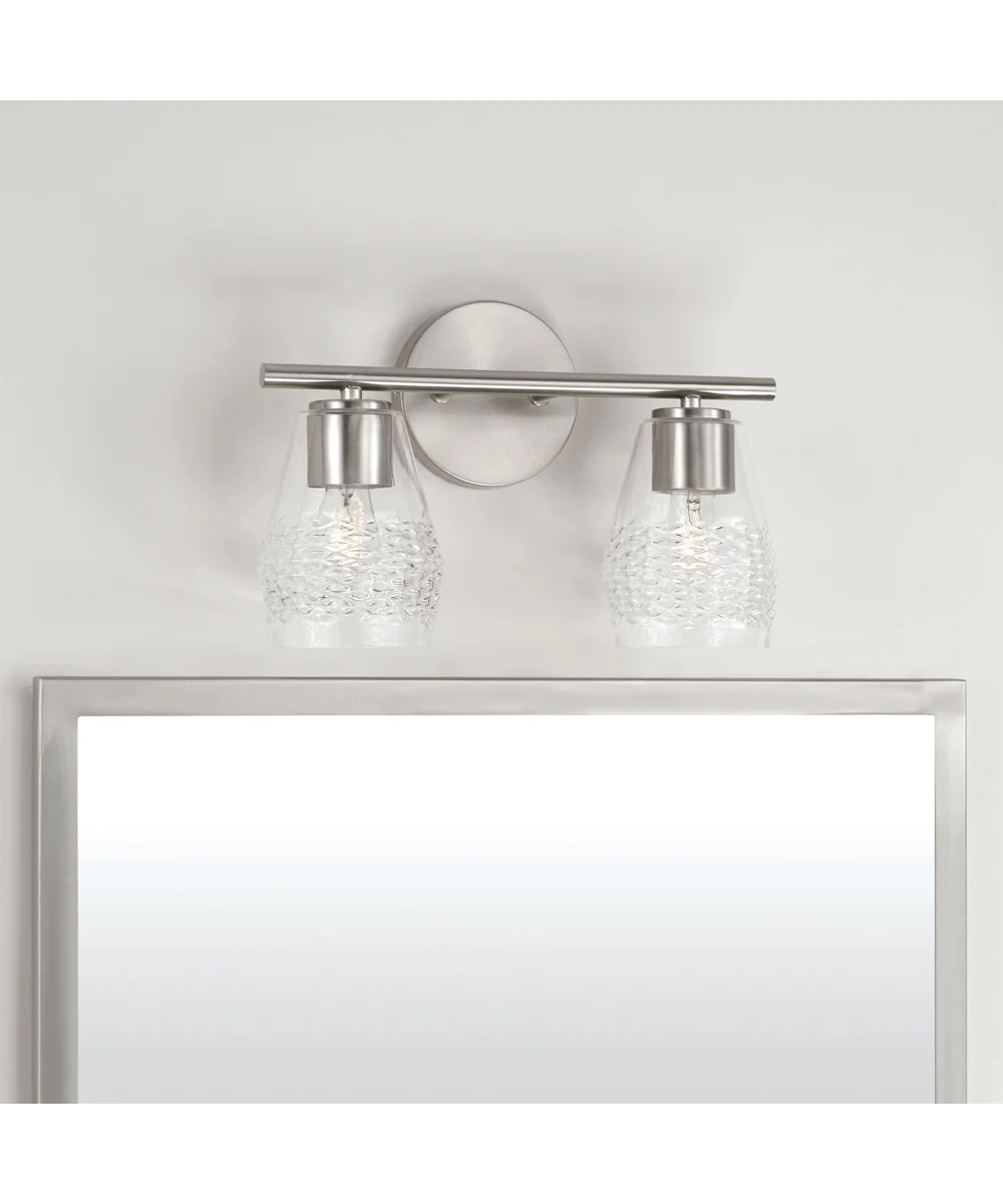 Dena 2-Light Vanity Brushed Nickel - Image 2