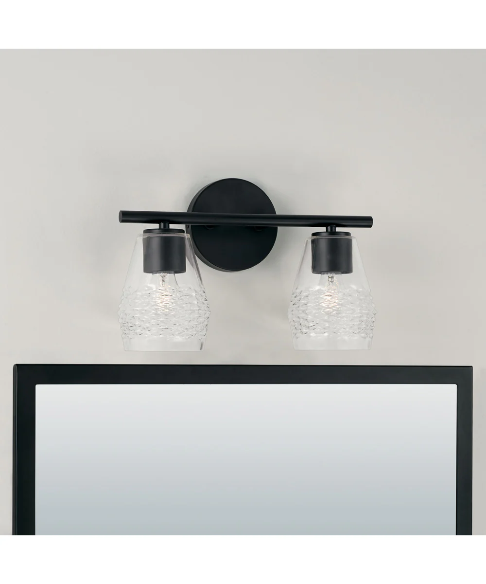 Dena 2-Light Vanity Matte Black - Image 2