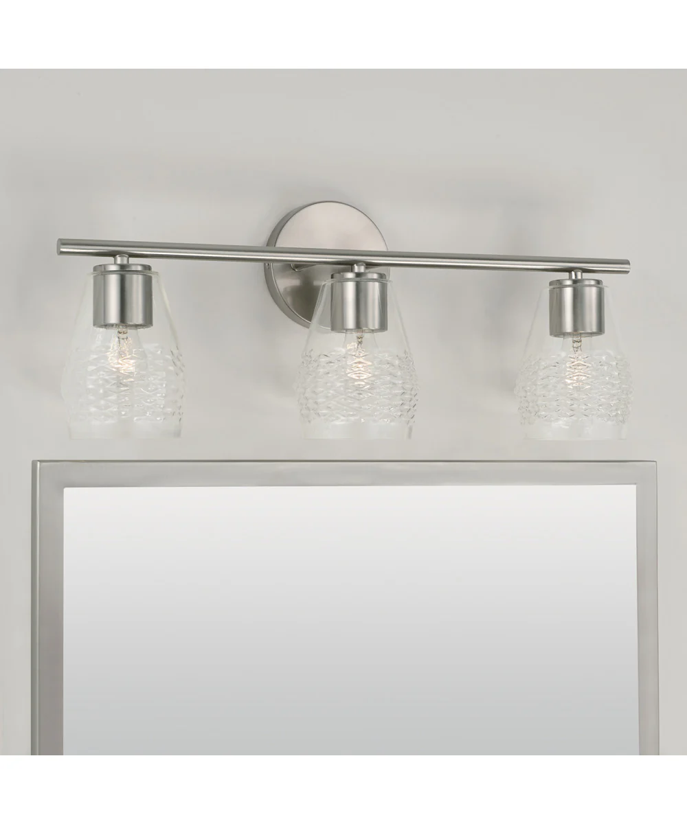 Dena 3-Light Vanity Brushed Nickel - Image 2