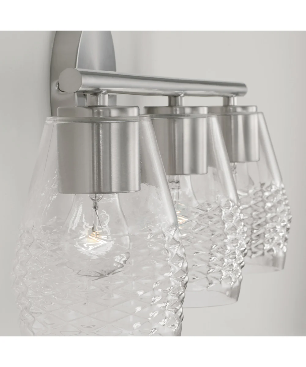 Dena 3-Light Vanity Brushed Nickel - Image 3