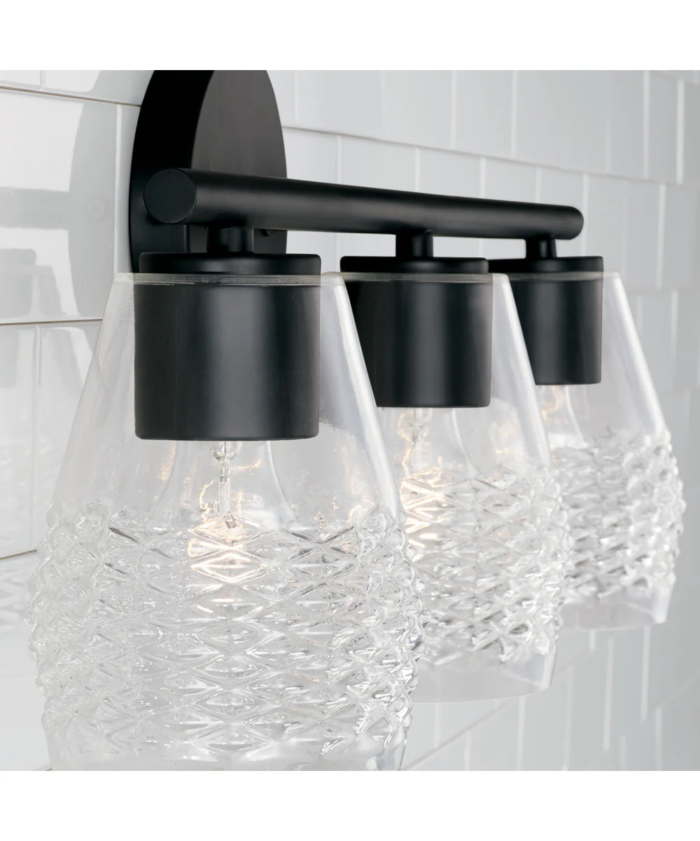 Dena 3-Light Vanity Matte Black - Image 3
