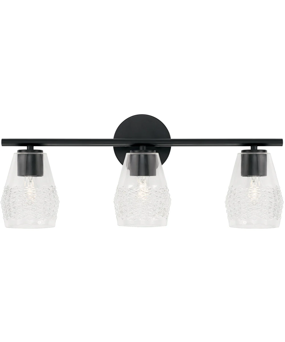 Dena 3-Light Vanity Matte Black - Image 4