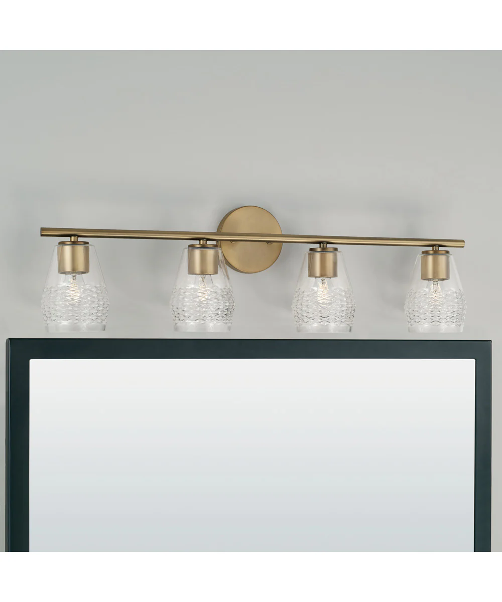 Dena 4-Light Vanity Aged Brass - Image 2
