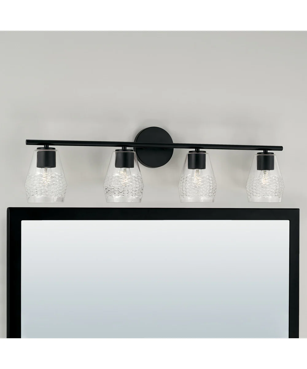 Dena 4-Light Vanity Matte Black - Image 2