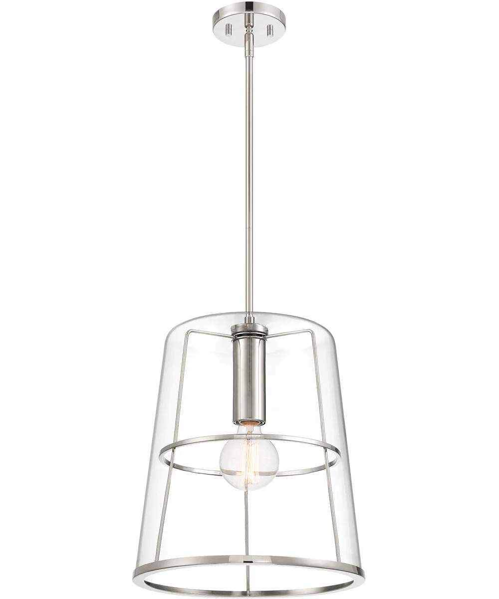 Alonzo 1 Light Pendant Polished Nickel