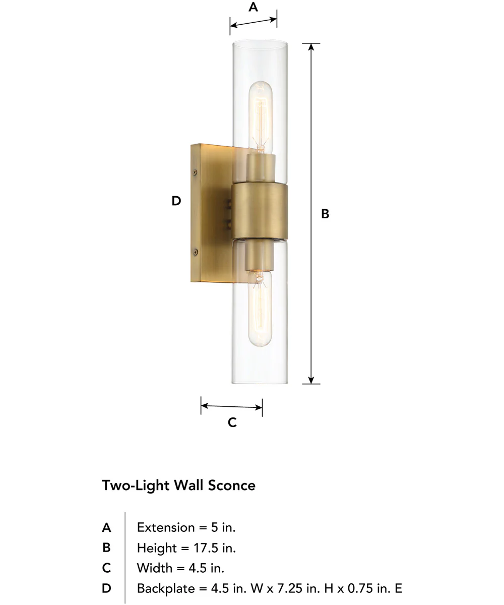 Anton 2 Light Wall Sconce  Old Satin Brass - Image 5