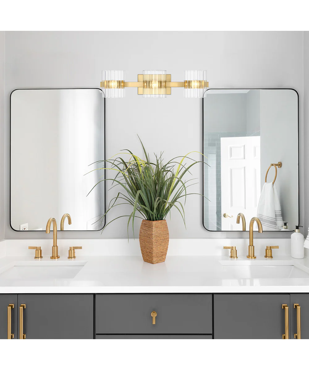 Aries 3 Light Vanity Brushed Gold - Image 2