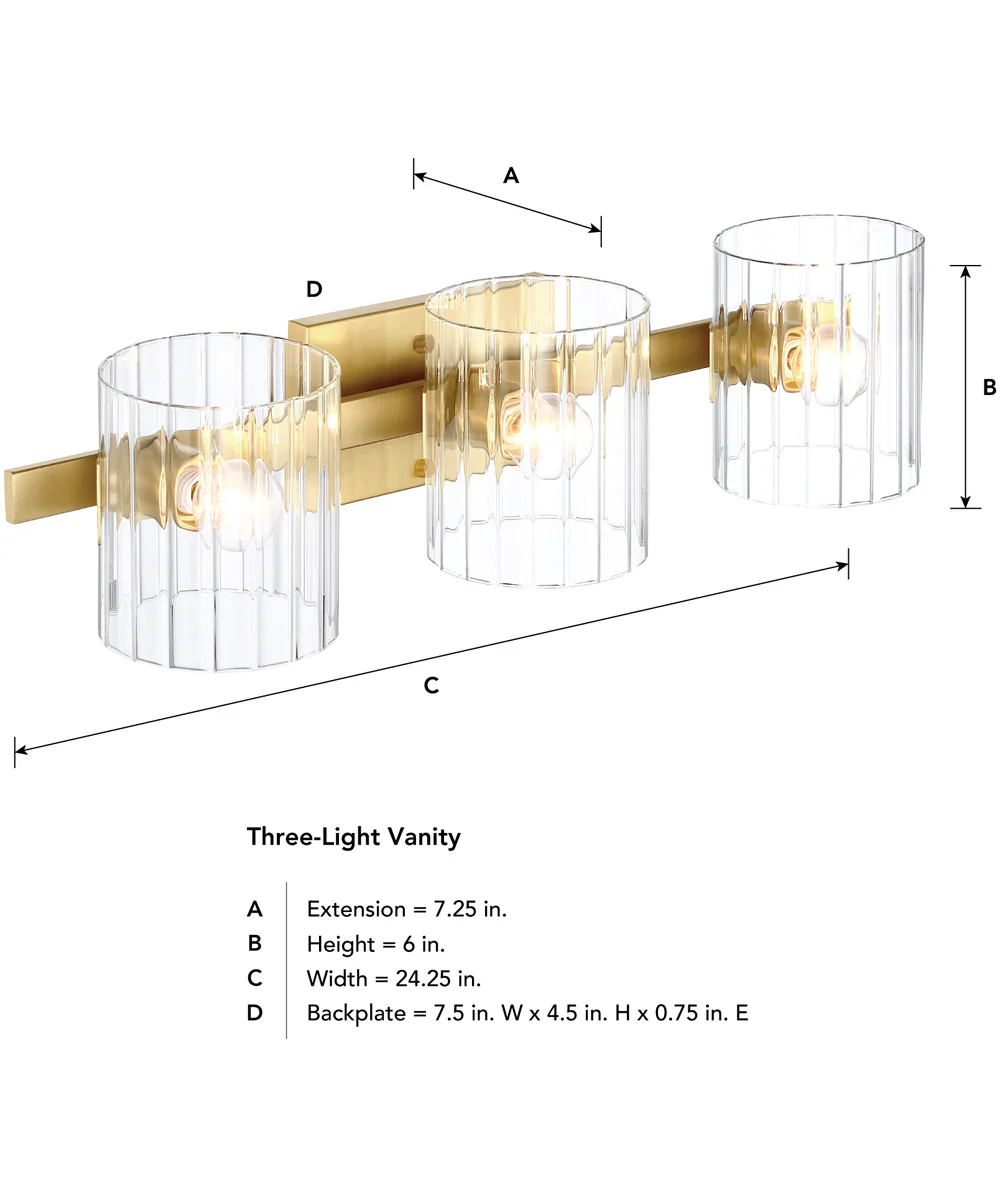 Aries 3 Light Vanity Brushed Gold - Image 5