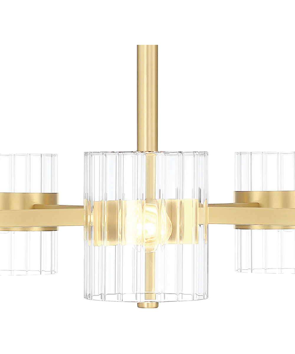 Aries 5 Light Chandelier  Brushed Gold - Image 4