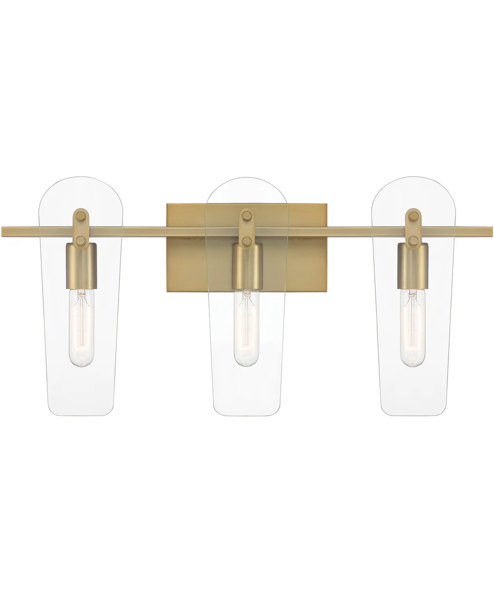 Bergen Beach 3 Light Vanity Brushed Gold - Image 6