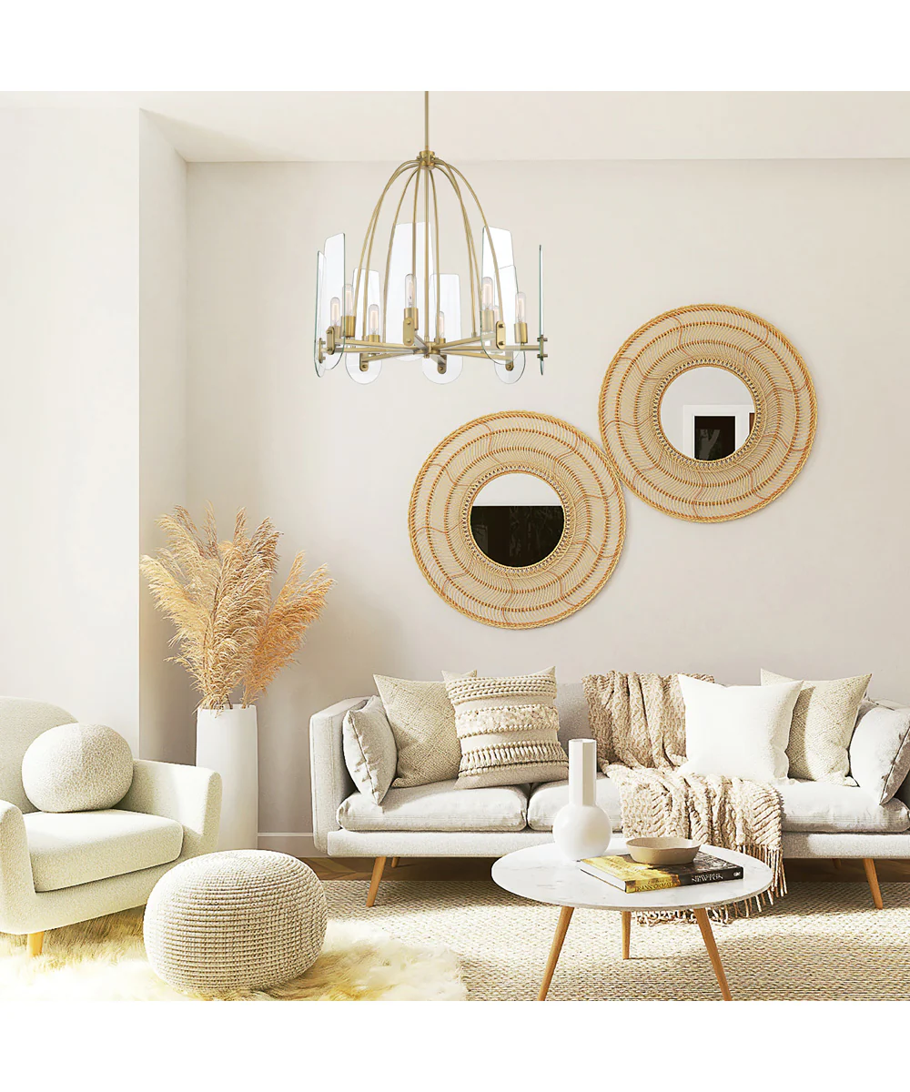Bergen Beach 8 Light Chandelier Brushed Gold - Image 2