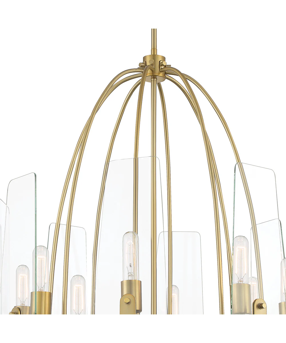 Bergen Beach 8 Light Chandelier Brushed Gold - Image 3