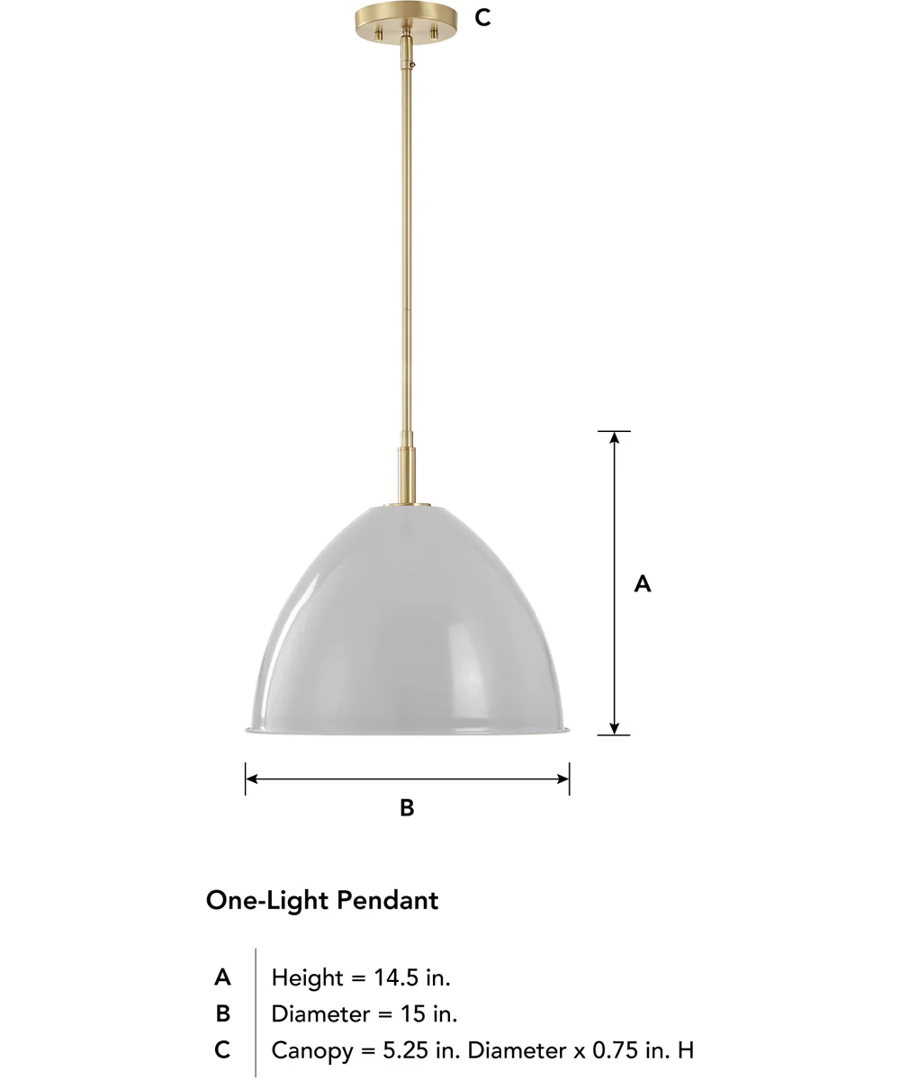 Biba 1 Light Pendant Brushed Gold - Image 5