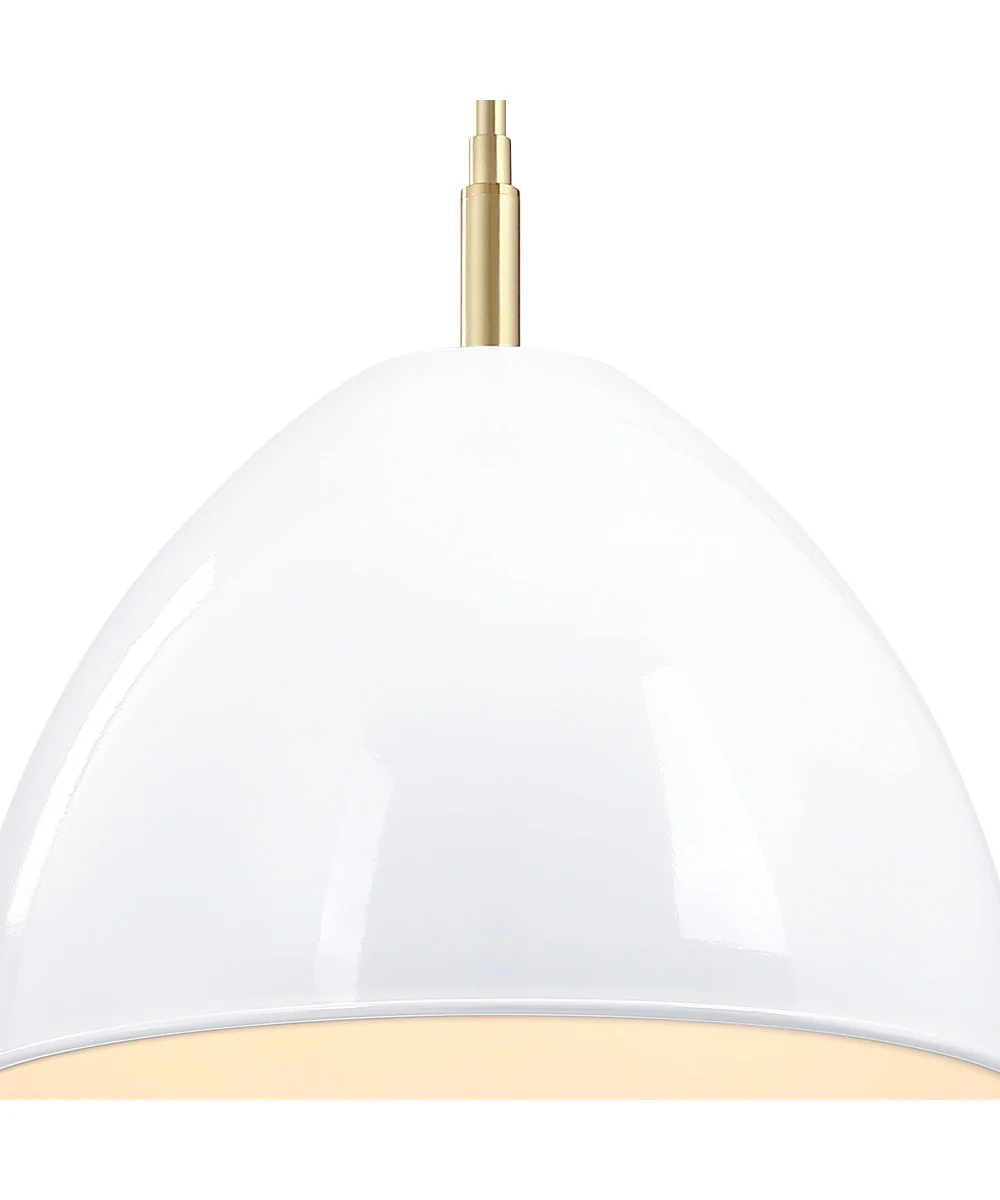 Biba 1 Light Pendant Brushed Gold - Image 4
