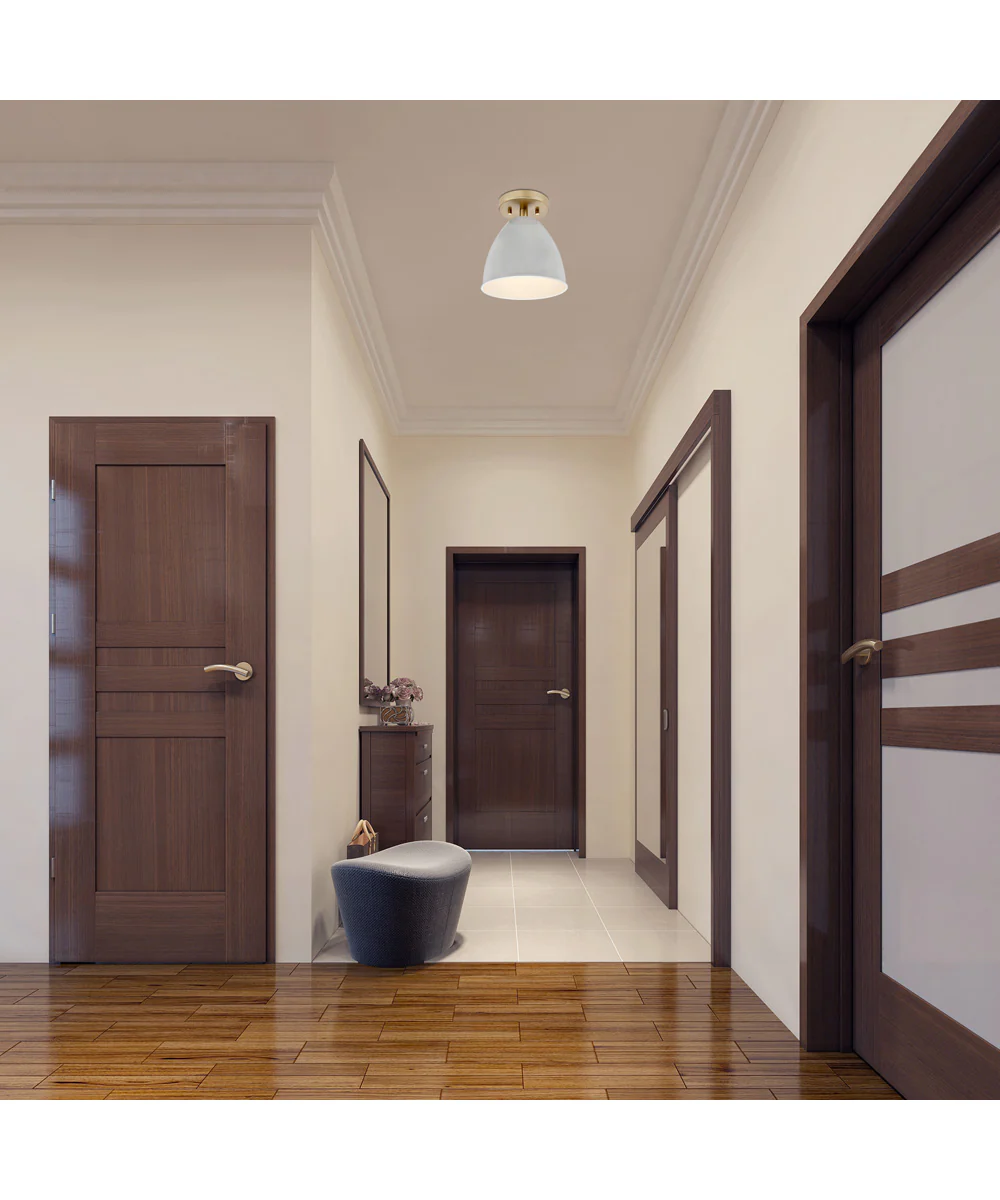 Biba 1 Light Semi Flush  Brushed Gold - Image 2