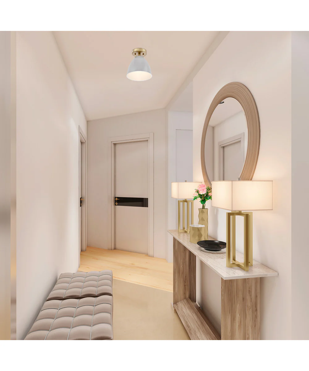 Biba 1 Light Semi Flush  Brushed Gold - Image 3