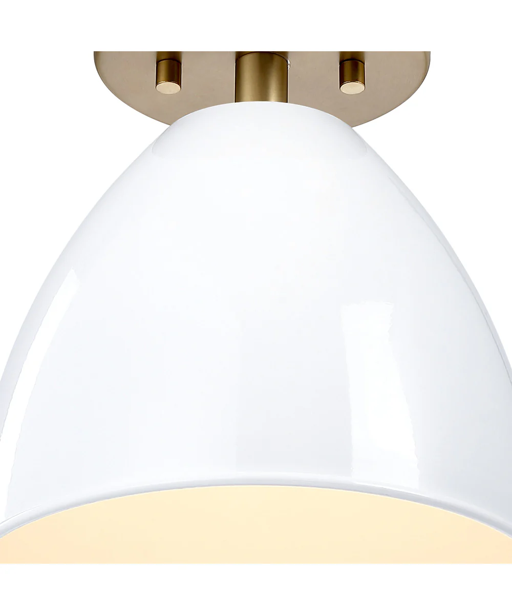 Biba 1 Light Semi Flush  Brushed Gold - Image 4