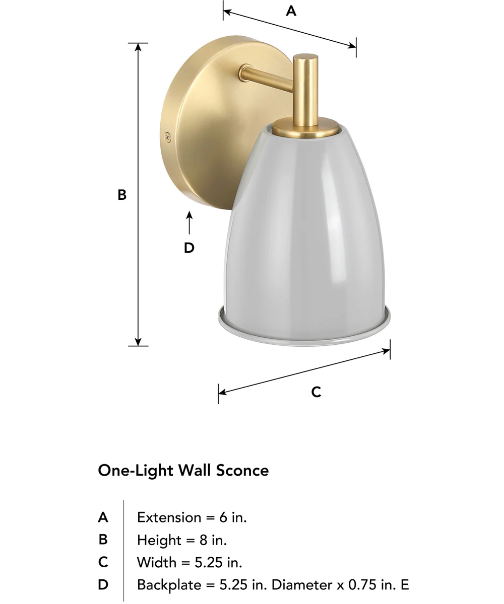 Biba 1 Light Wall Sconce  Brushed Gold - Image 5