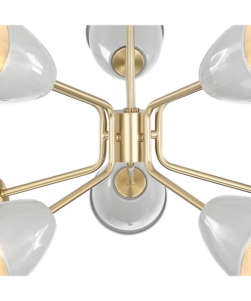 Biba 10 Light Chandelier  Brushed Gold - Image 4