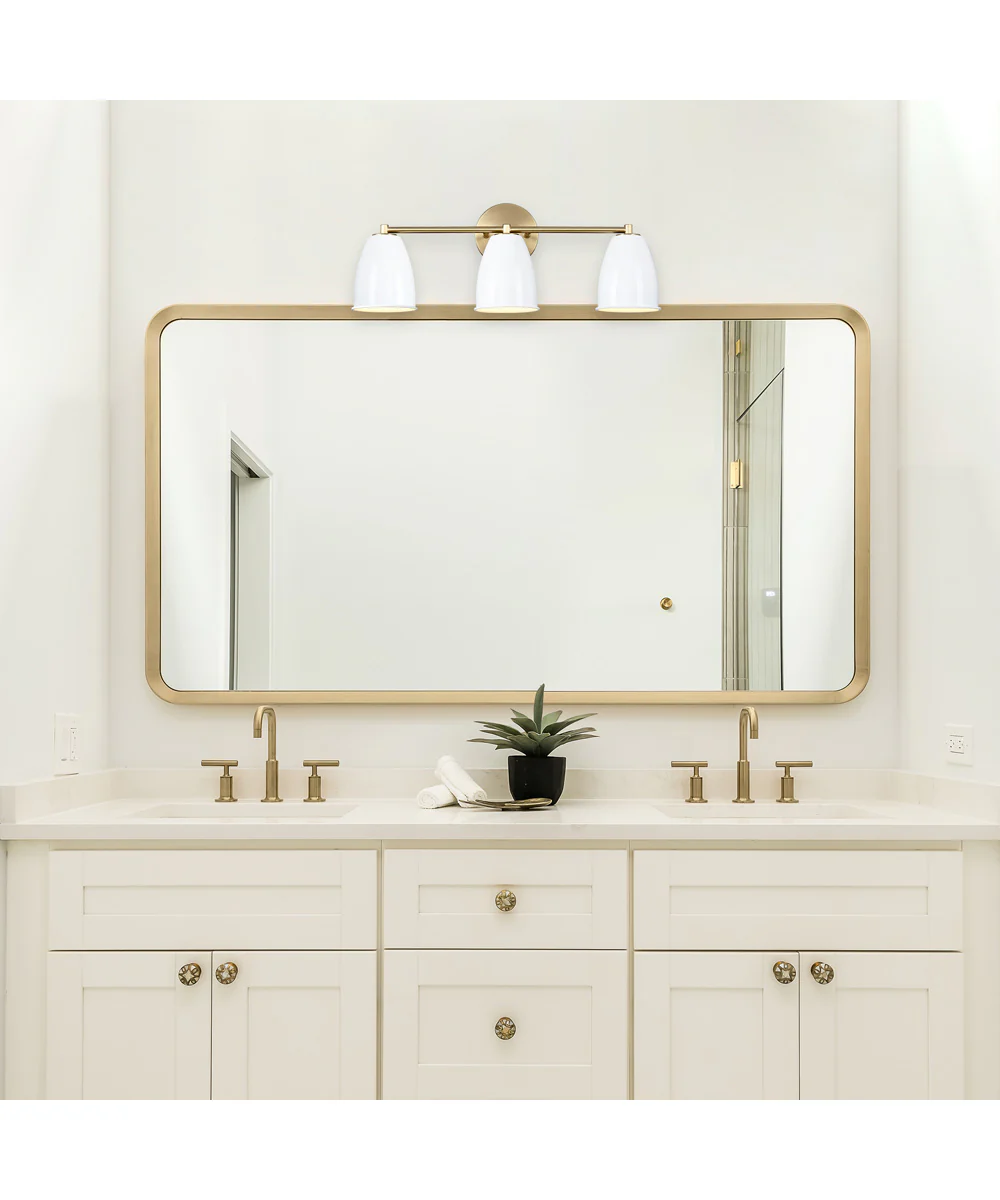 Biba 3 Light Vanity Brushed Gold - Image 2