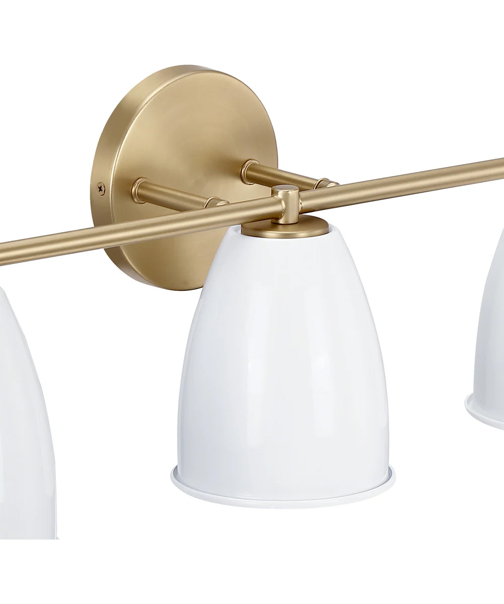 Biba 3 Light Vanity Brushed Gold - Image 3