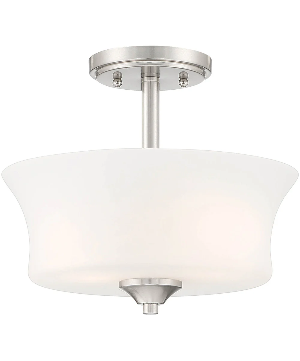 Bronson 2 Light Semi Flush Brushed Nickel