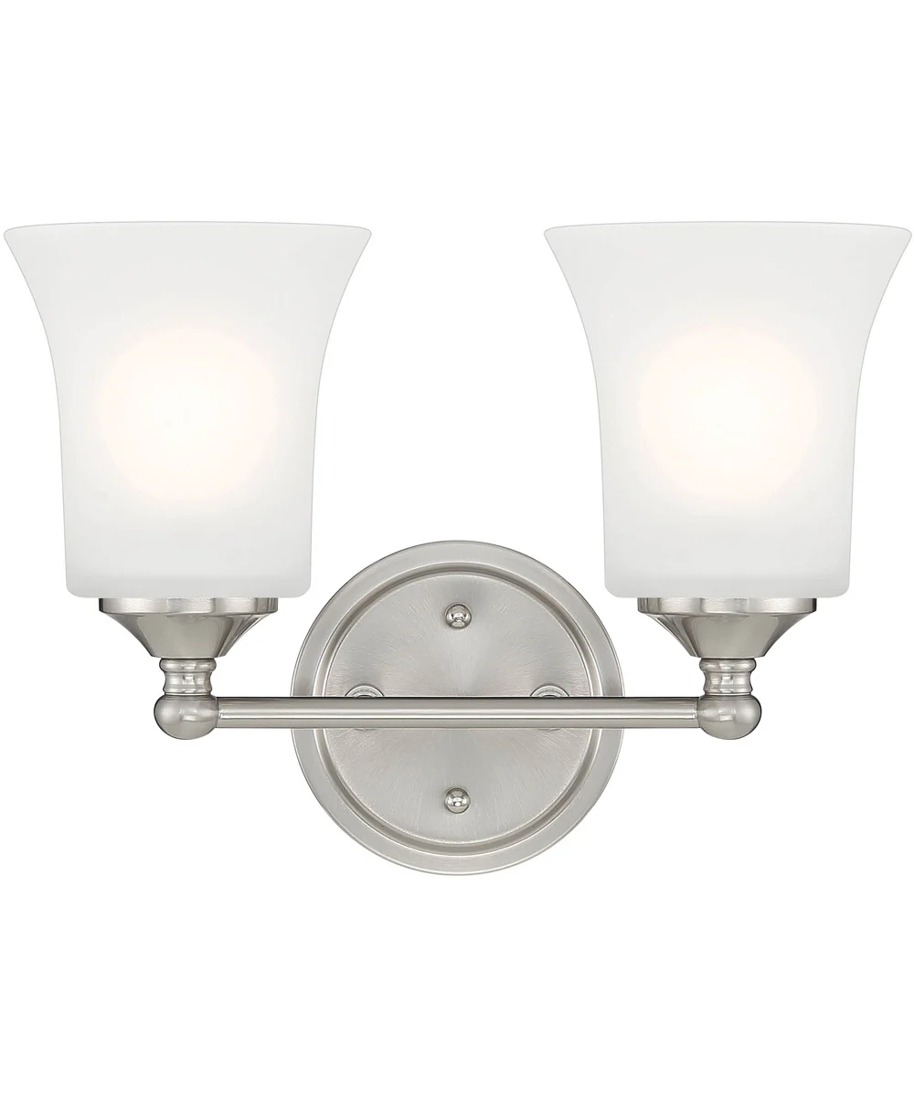 Bronson 2 Light Vanity Brushed Nickel