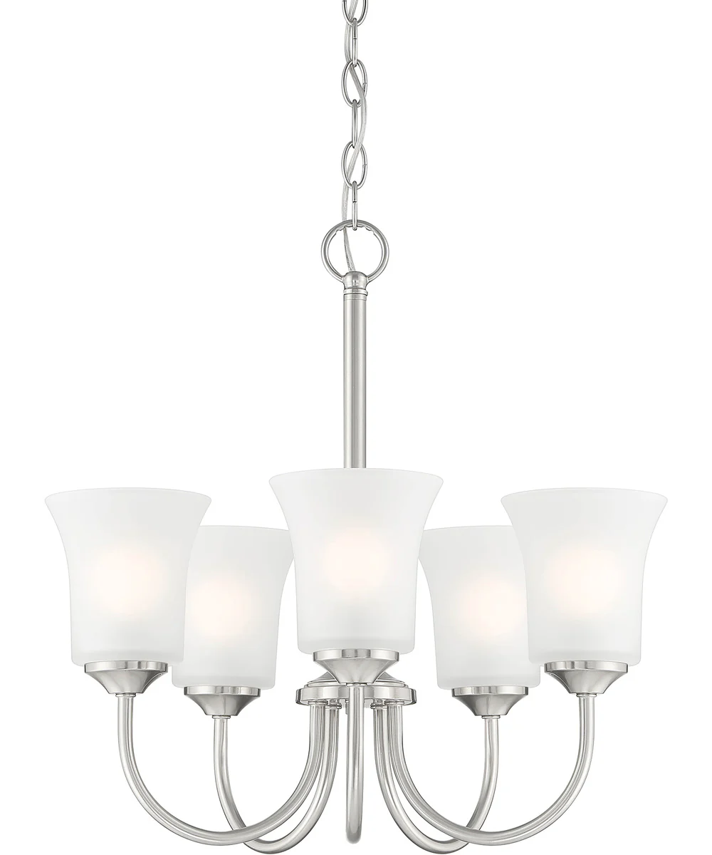 Bronson 5 Light Chandelier Brushed Nickel