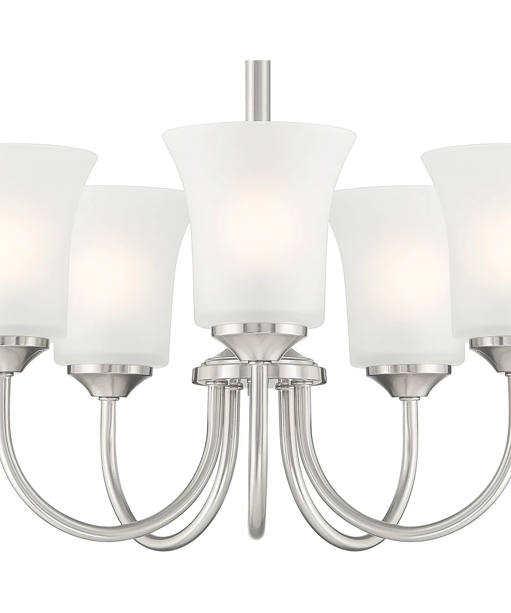 Bronson 5 Light Chandelier Brushed Nickel - Image 3