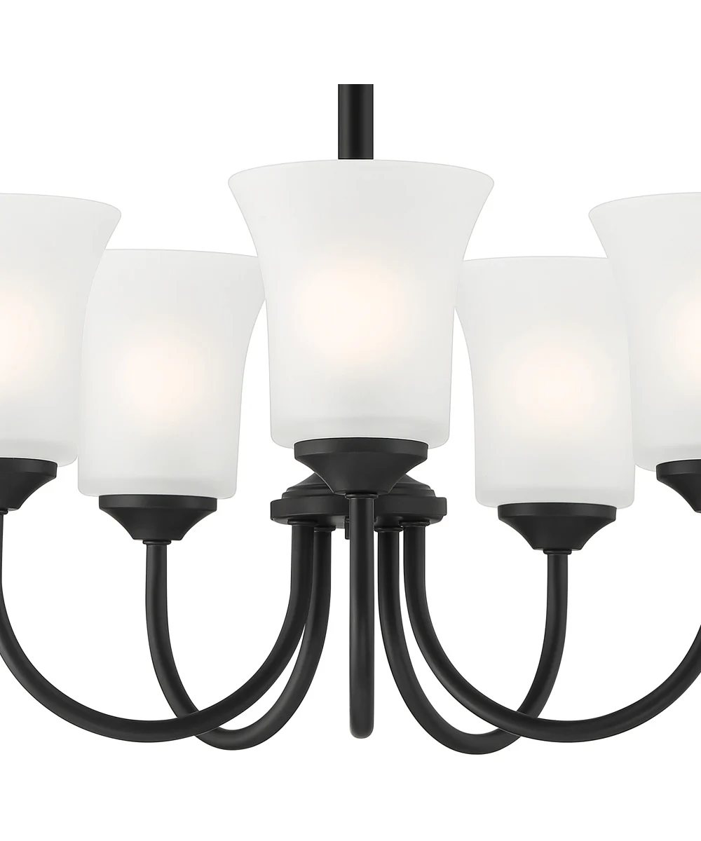 Bronson 5 Light Chandelier Matte Black - Image 2