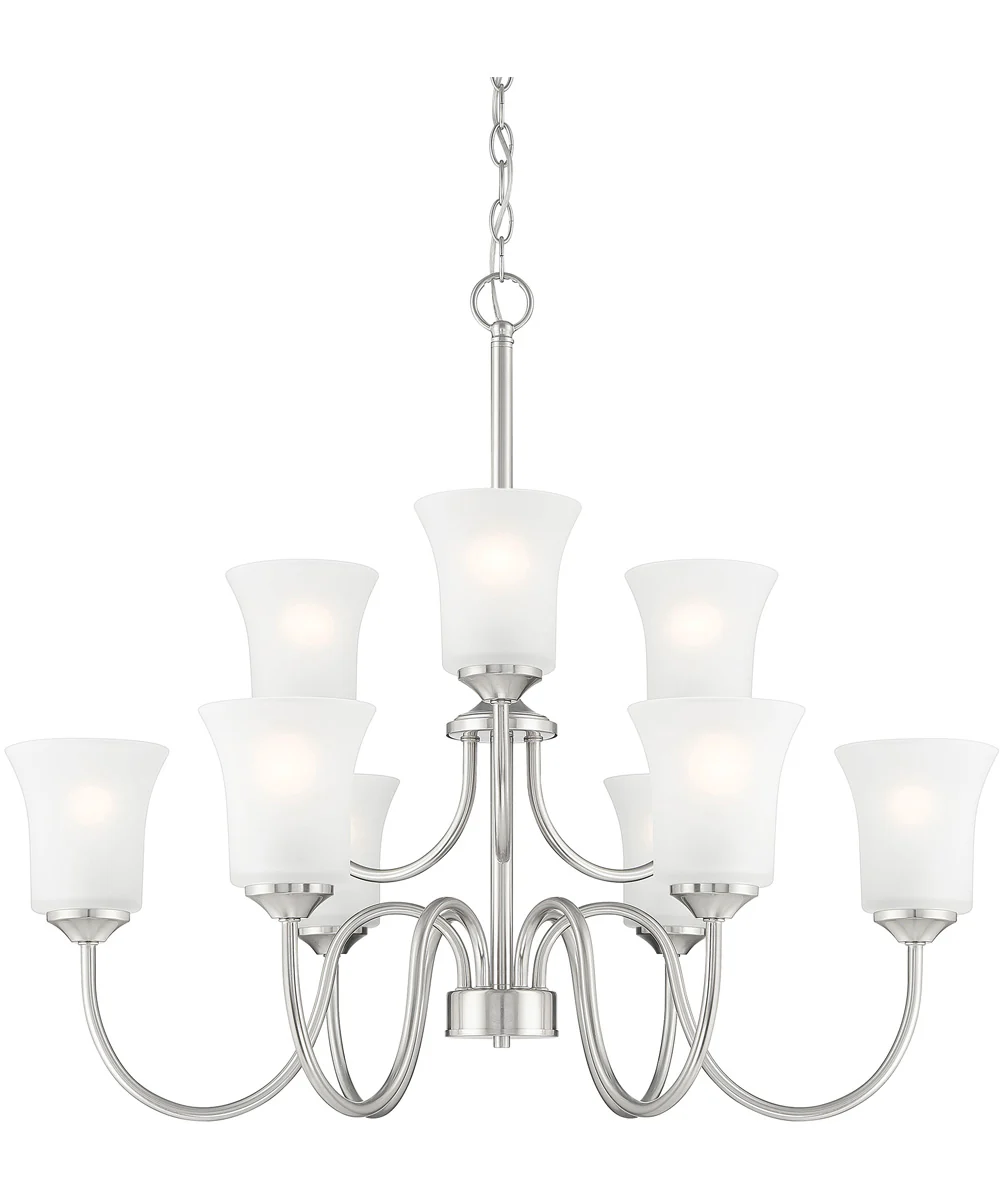 Bronson 9 Light Chandelier Brushed Nickel