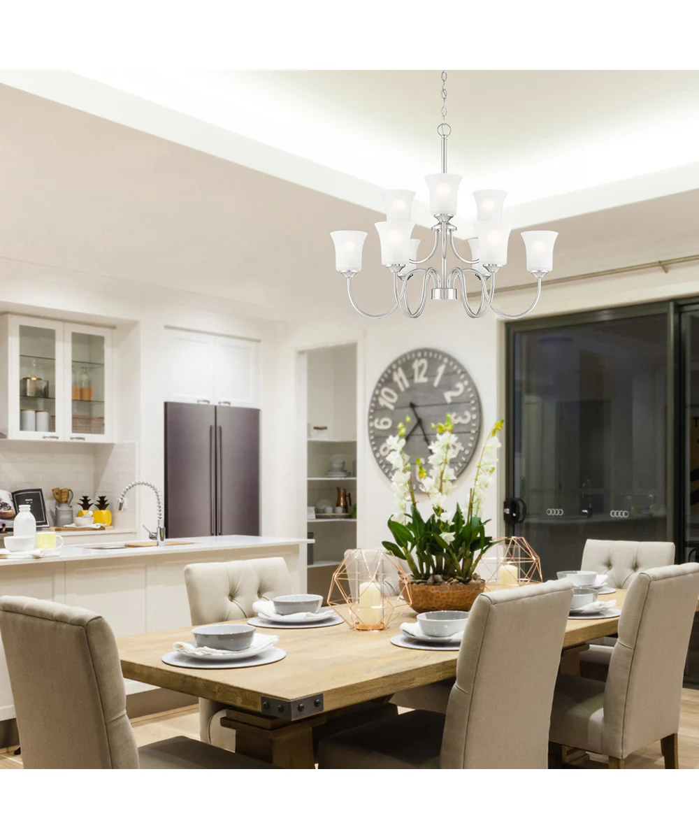 Bronson 9 Light Chandelier Brushed Nickel - Image 2
