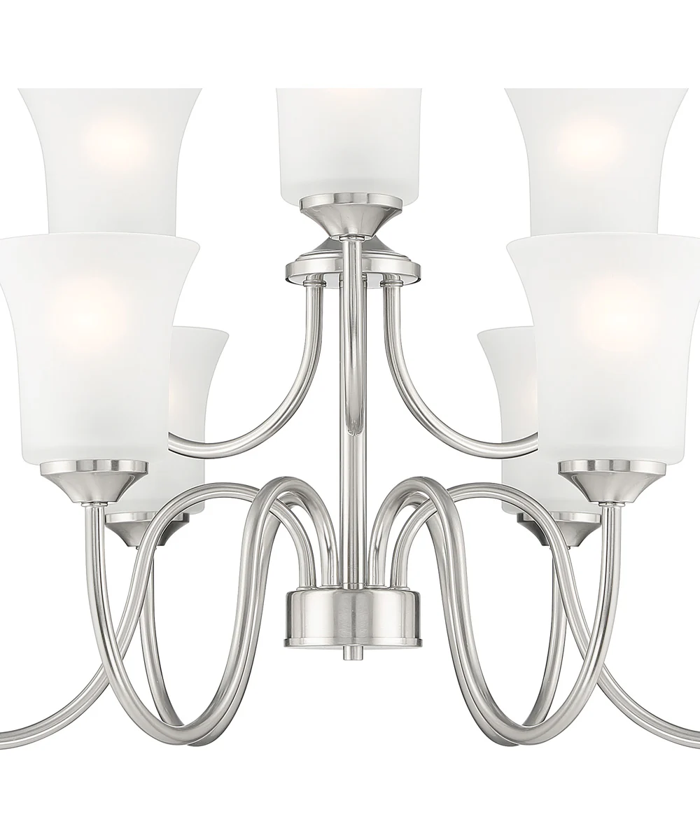 Bronson 9 Light Chandelier Brushed Nickel - Image 3