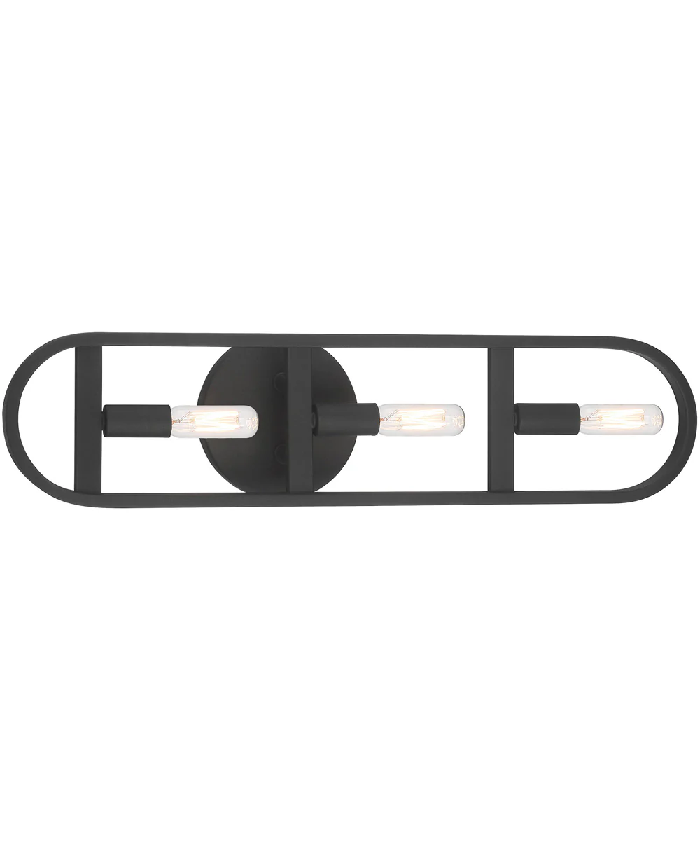 Carousel 3 Light Wall Sconce Black - Image 5