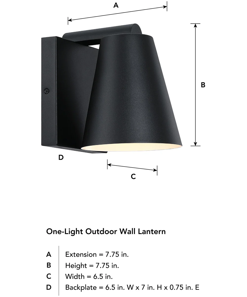 Cedar Mist Outdoor Wall Sconce Black - Image 4