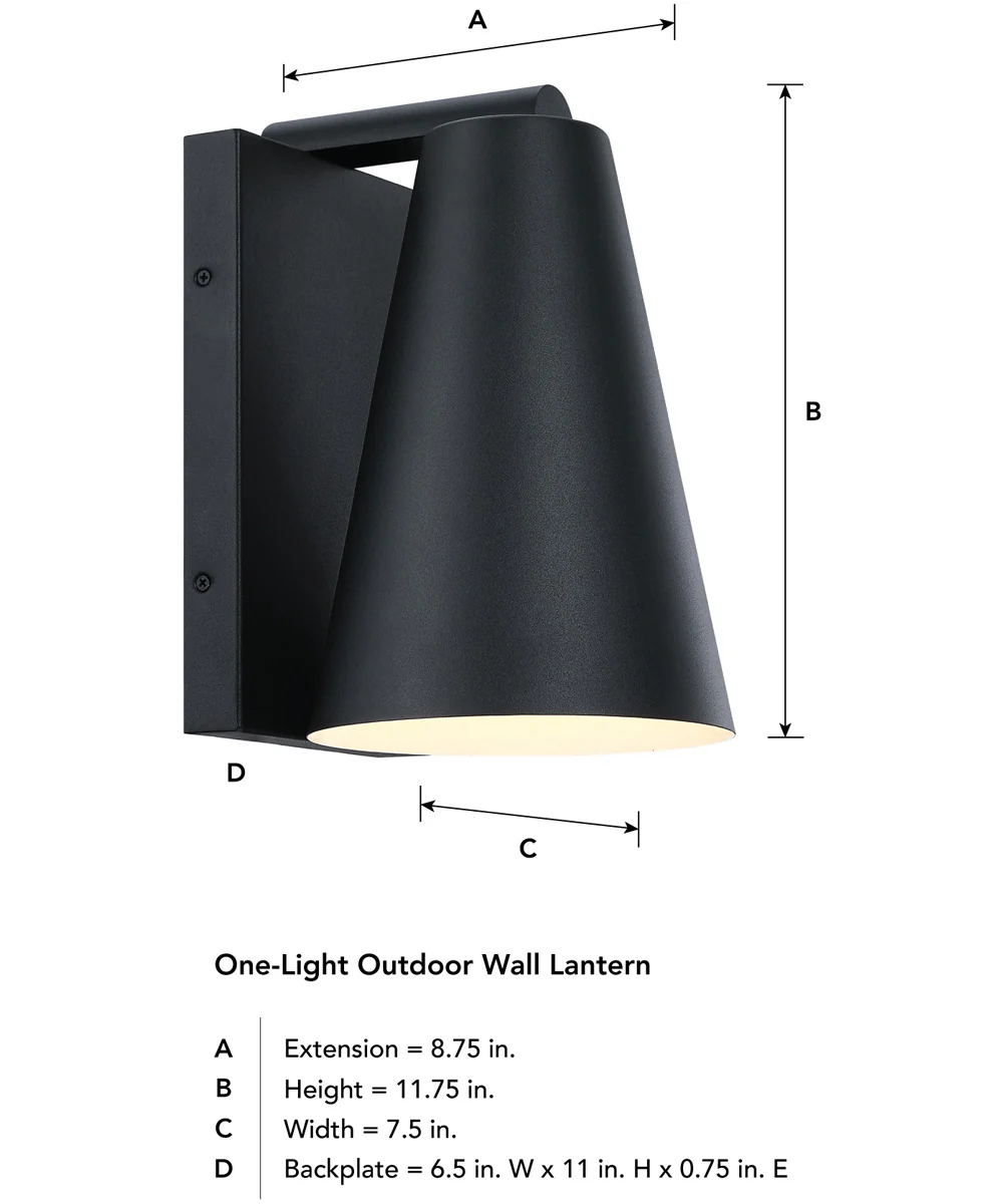Cedar Mist Outdoor Wall Sconce Black - Image 4