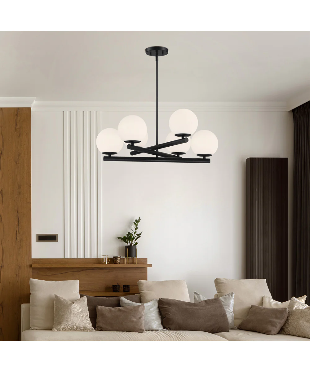 Crown Heights 6 Light Chandelier Matte Black - Image 2