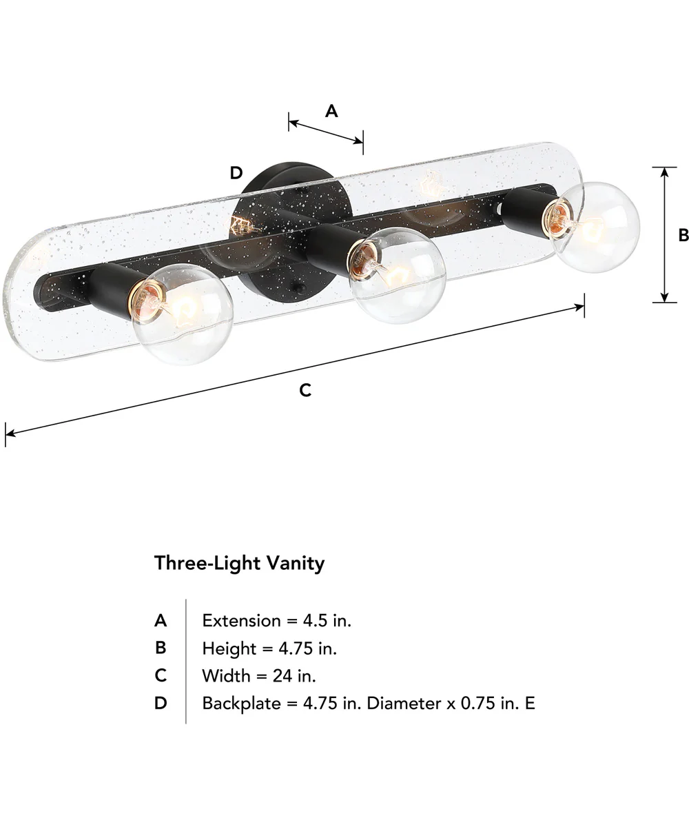 Demi 3 Light Vanity Matte Black - Image 4