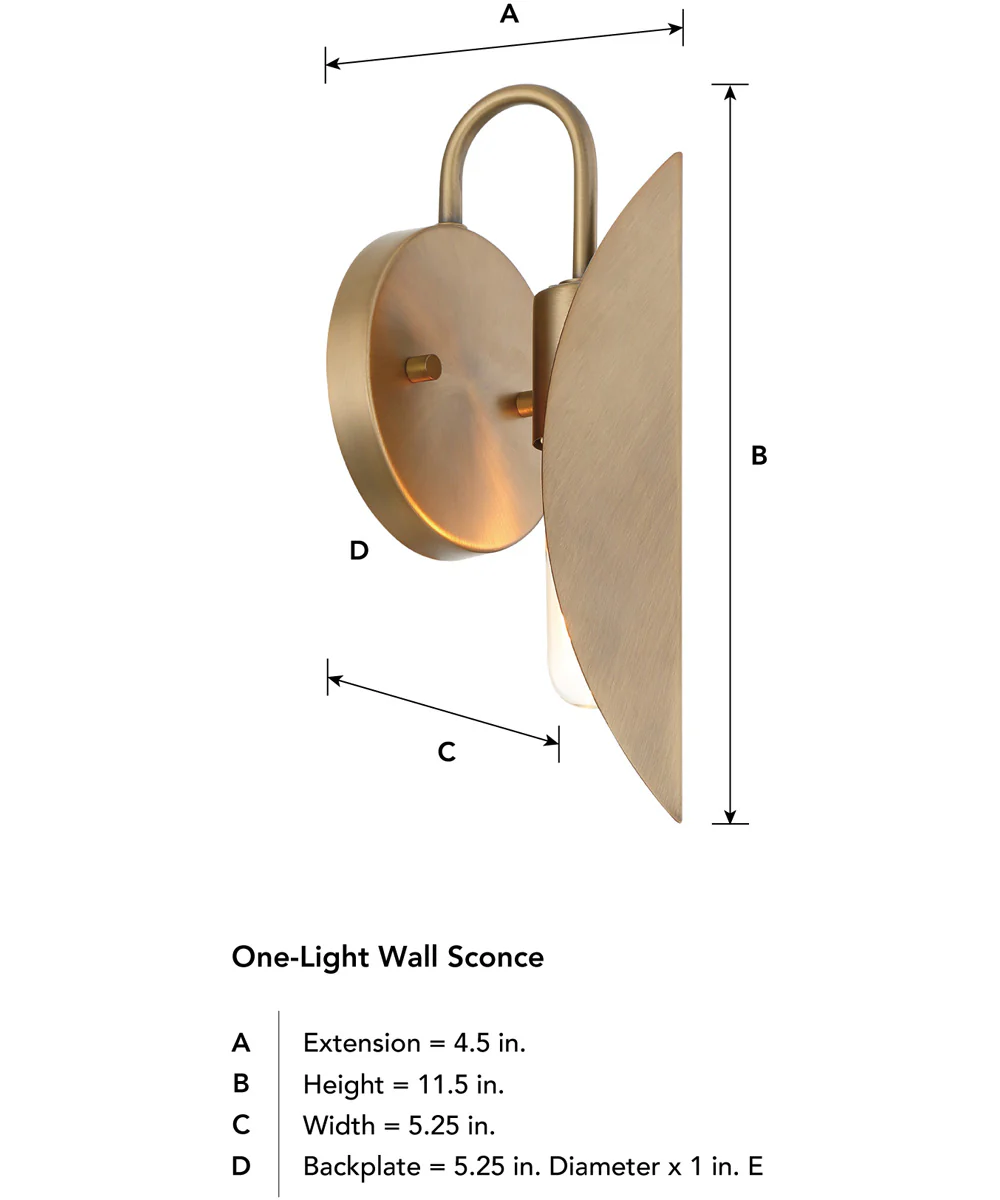Eden 1 Light Wall Sconce Old Satin Brass - Image 5