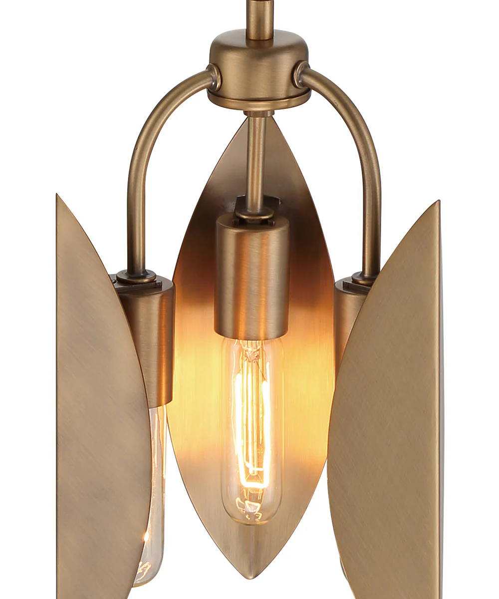Eden  3 Light Pendant Old Satin Brass - Image 4