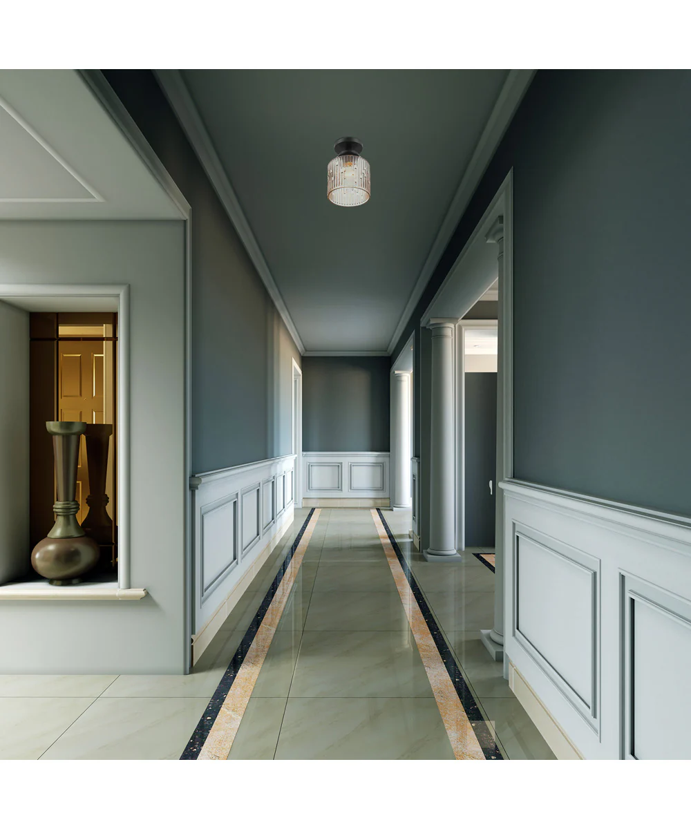 Ele 1 Light Semi Flush  Matte Black - Image 2