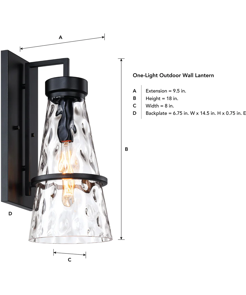 Field Daisy Lane Outdoor Wall Sconce Black - Image 4