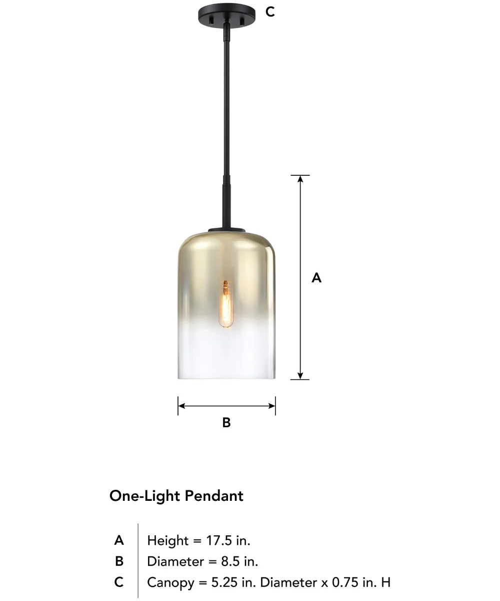 Gatsby 1 Light Pendant Matte Black - Image 3