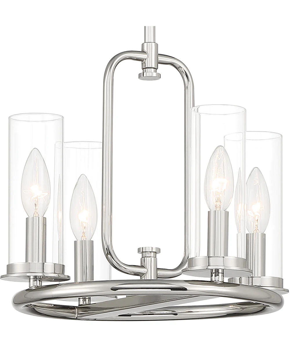Hudson Heights 4 Light Pendant Convertible Polished Nickel - Image 3