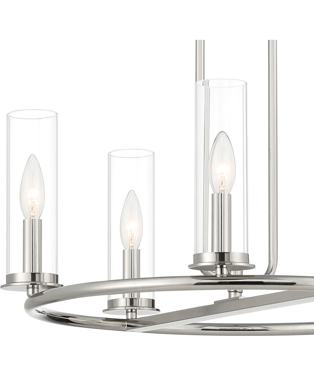 Hudson Heights 5 Light Chandelier Polished Nickel - Image 3