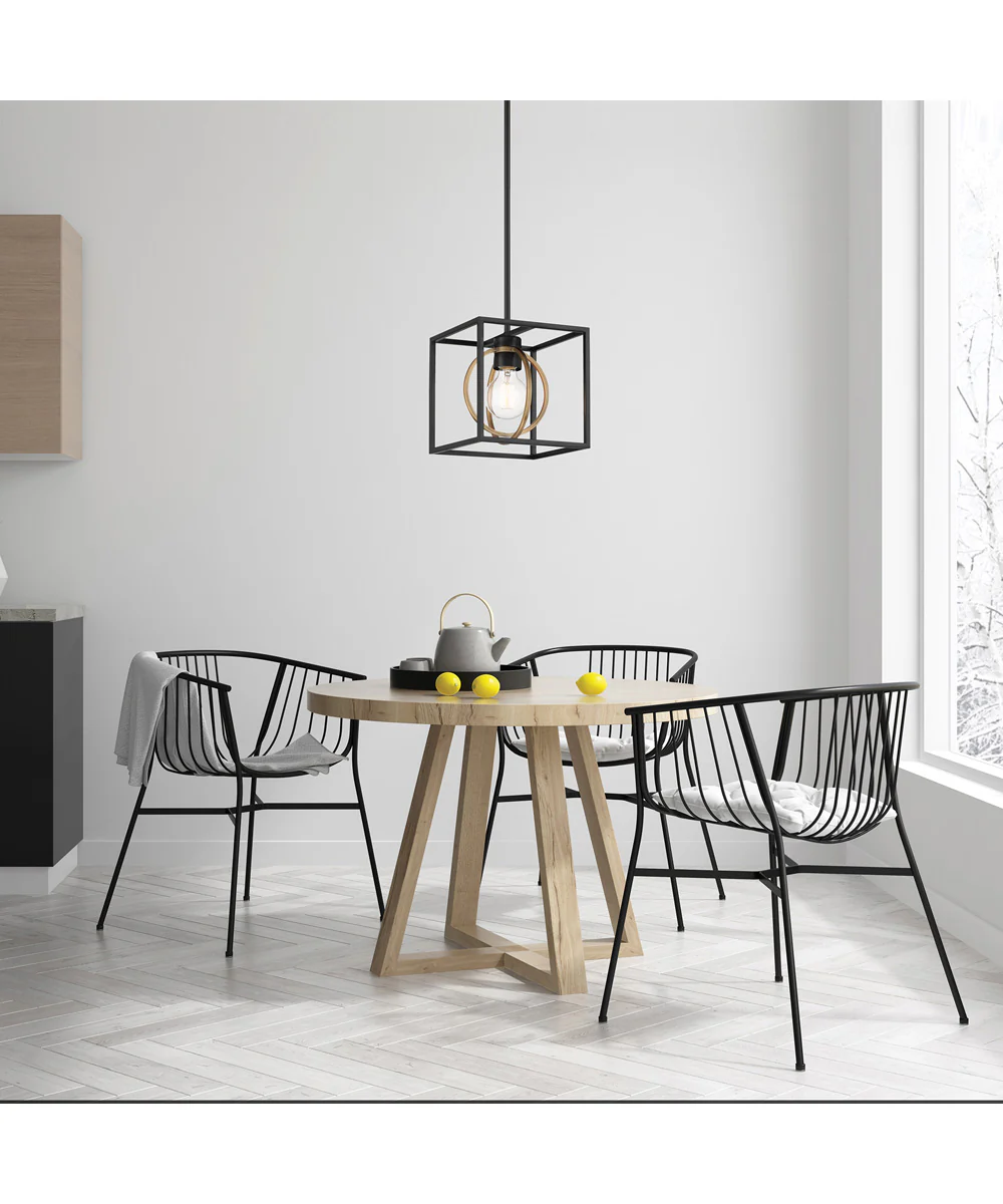 Kew Gardens 1 Light Pendant convertible Matte Black - Image 3
