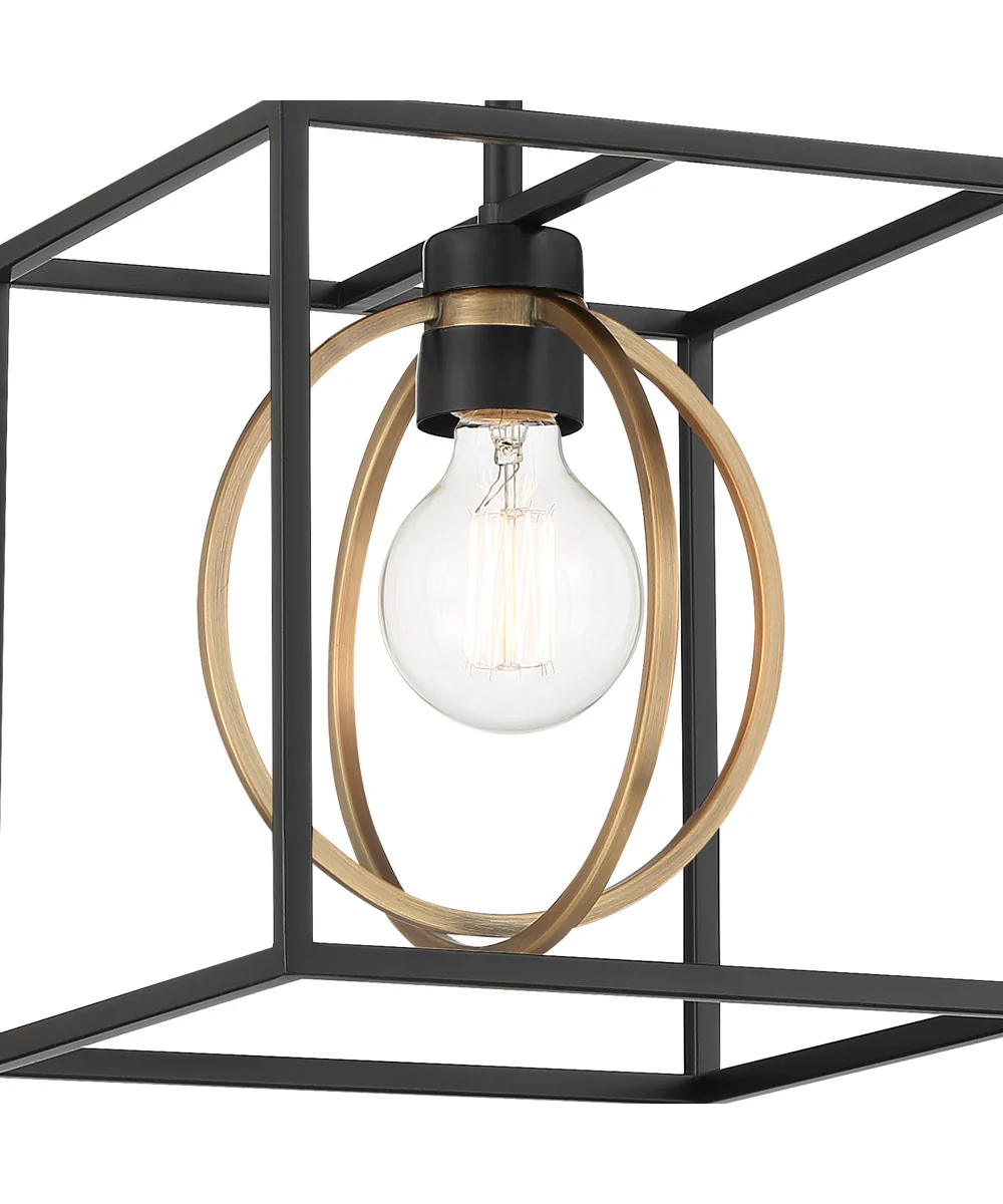 Kew Gardens 1 Light Pendant Matte Black - Image 3