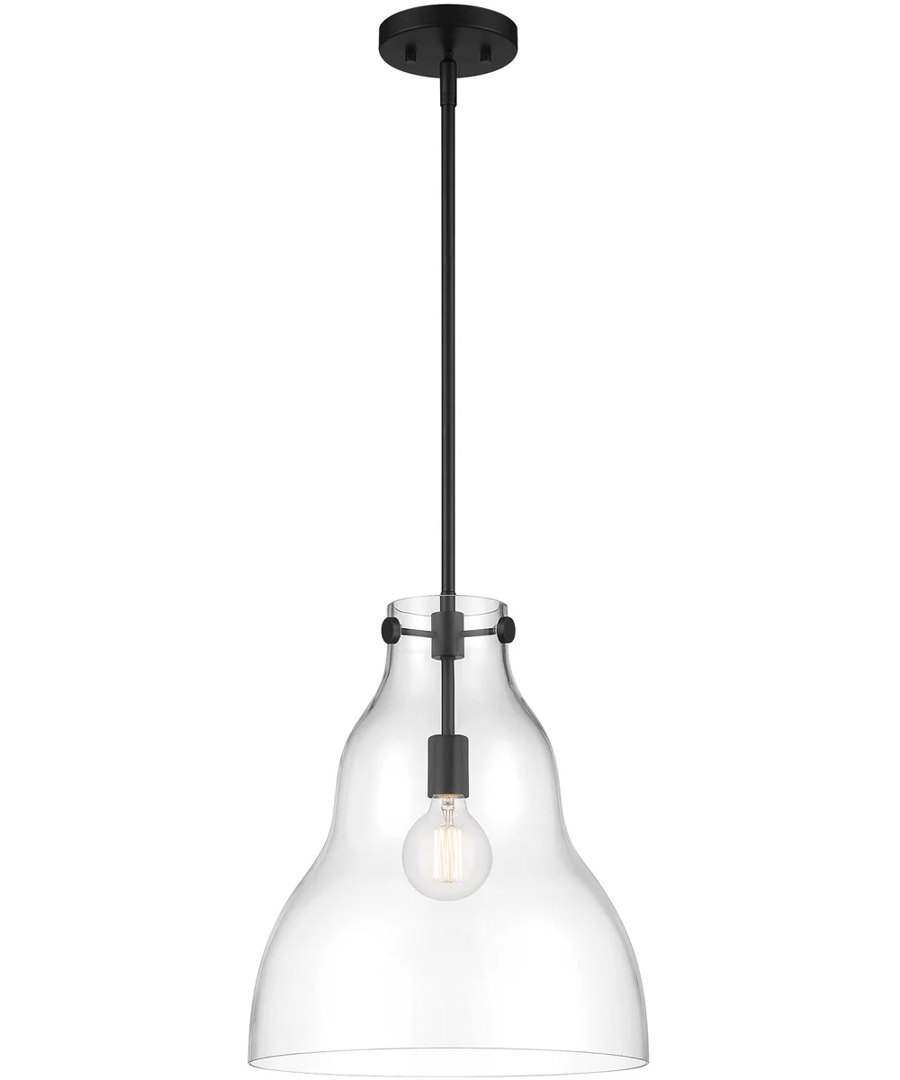 Lakeview 1 Light Pendant Matte Black