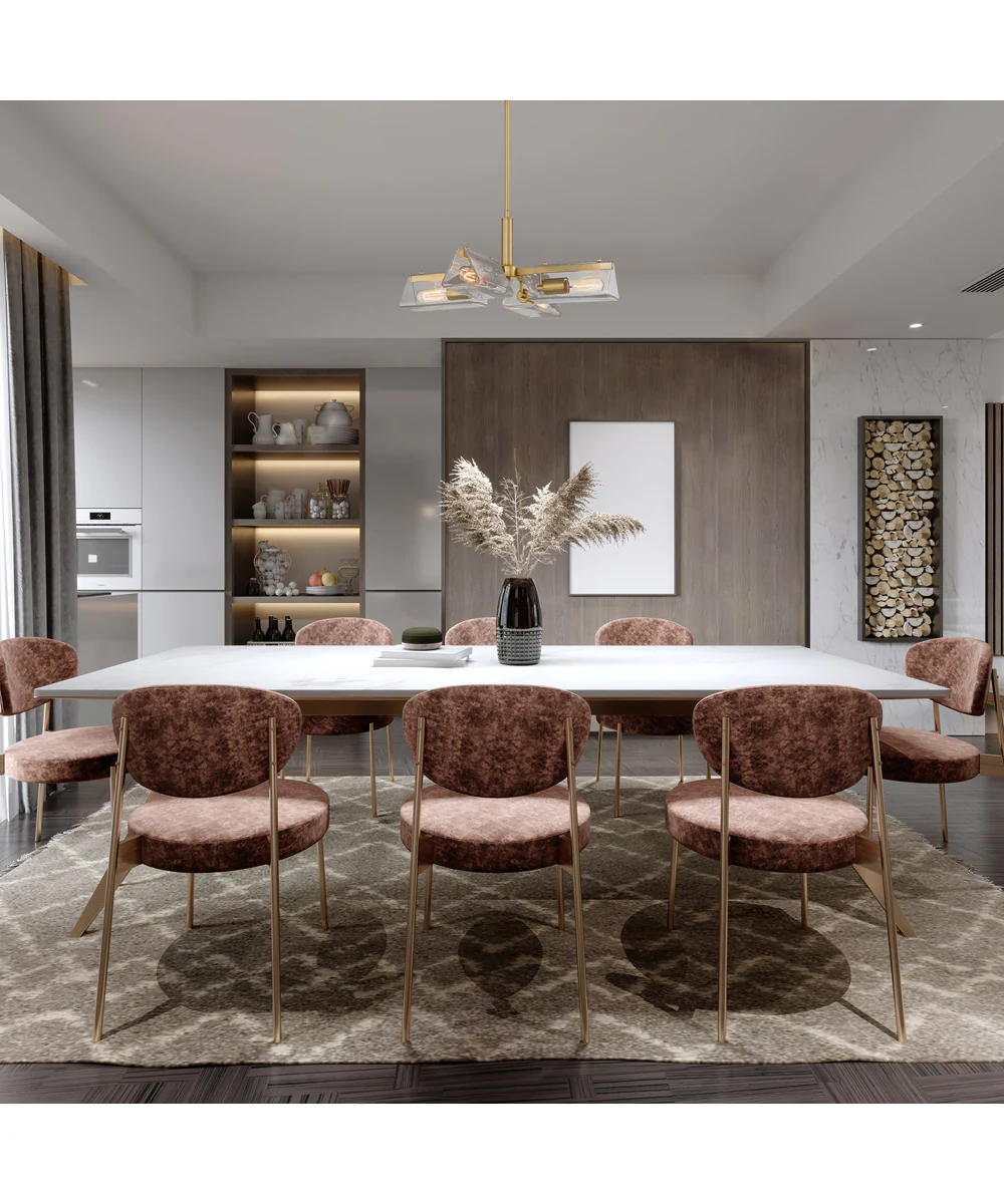 Latitude 4 Light Chandelier Brushed Gold - Image 3